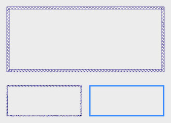 rectangle frame mesh 2d model and triangle vector image