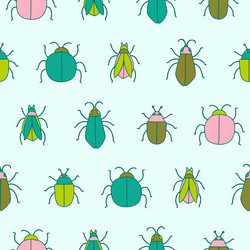 bug seamless pattern background for print fabric vector image