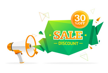 Discount banner sticker vector