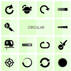 Circular icons Royalty Free Vector Image - VectorStock