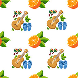 seamless pattern with the image of oranges vector image