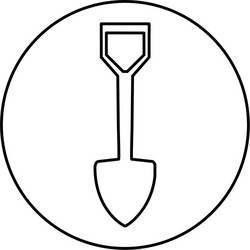 Shovel construction isolated icon vector