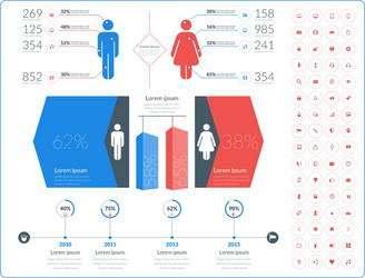 Abstract infographic design in flat style vector