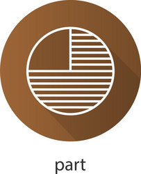 circle diagram with missing part flat linear long vector image