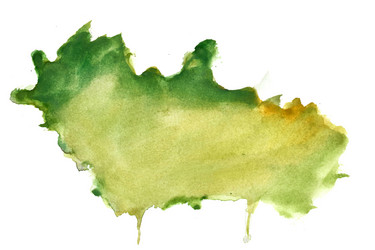 Green Watercolor Stain Texture Vector Image