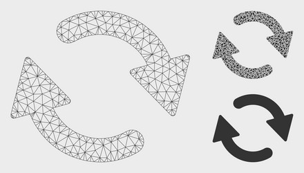 refresh mesh 2d model and triangle mosaic vector image