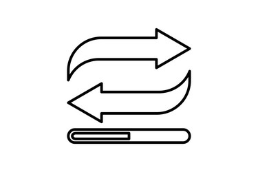 update icon related to setup and action line vector image
