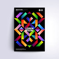 Abstract cover design with creative geometric vector