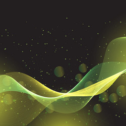 Abstract flowing lines and bokeh lights design vector