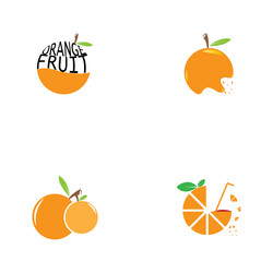 Orange fruit logo icon Royalty Free Vector Image