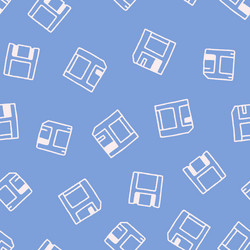 outline floppy disk seamless pattern for print vector image