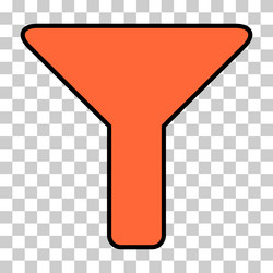 filter button web shape icon flat filtering vector image