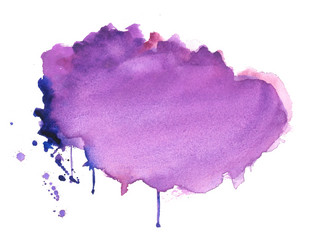 Purple Watercolor Stain Texture Vector Image