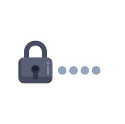 padlock protecting password with loading icon vector image