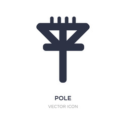 pole icon on white background simple element from vector