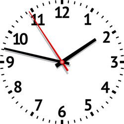 Modern wall clock with roman numerals minimalist Vector Image