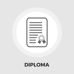 Diploma flat icon vector