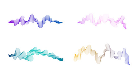 Abstract backdrop with wave gradient lines vector