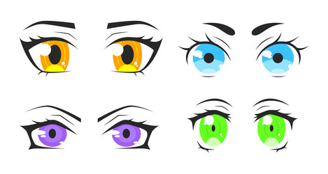 Premium Vector  Premium vector l drawing cute anime eyes