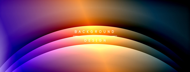 bright rainbow style color gradient with curve vector image