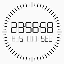 count down digital timer on white background vector image