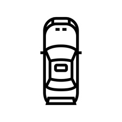 Race car top view line icon Royalty Free Vector Image