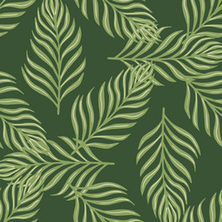 seamless random pattern with botanic tropical vector image