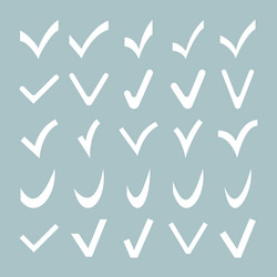 Set of different check marks vector