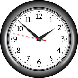 Wall mechanical clock vector