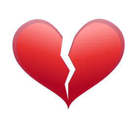 Broken heart Royalty Free Vector Image - VectorStock