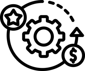 loyalty program points linear style icon design vector image