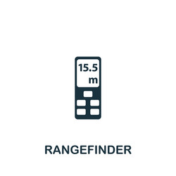 rangefinder icon monochrome simple measuring vector