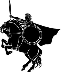 Roman Emperor on Horseback Vector Image