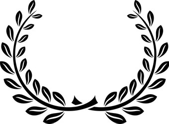 Award laurel wreath winner leaf label symbol Vector Image