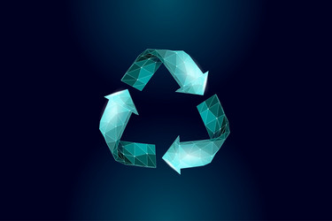 3d recycle plastic symbol environment safety vector