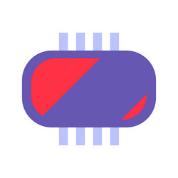 component chip cpu microprocessor icon vector image