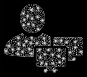 golden square pattern computer administrator vector image