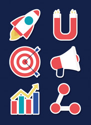 Marketing and business icon vector