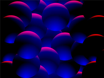 gradient 3d balls abstract dark background vector image