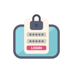 login form showing access to user on computer vector image
