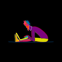 programmer at work sketch for your design vector image