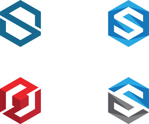 S logo hexagon icon vector