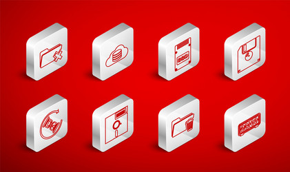set line retro flip clock cloud database ssd vector image