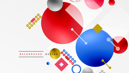 circles and elements geometric abstract background vector image
