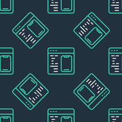 line software web developer programming code icon vector image