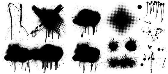 Stencil spray graffiti template Royalty Free Vector Image