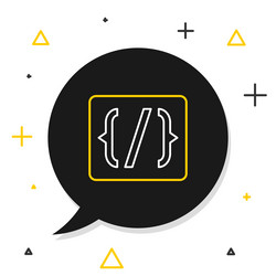 line programming language syntax icon isolated vector image