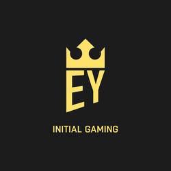 Initial letter ey monogram logo with simple Vector Image