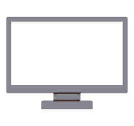 minimalist design of a computer monitor with blank vector image
