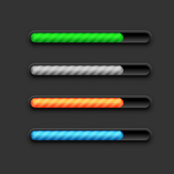 3d style colorful loading or process bar vector image